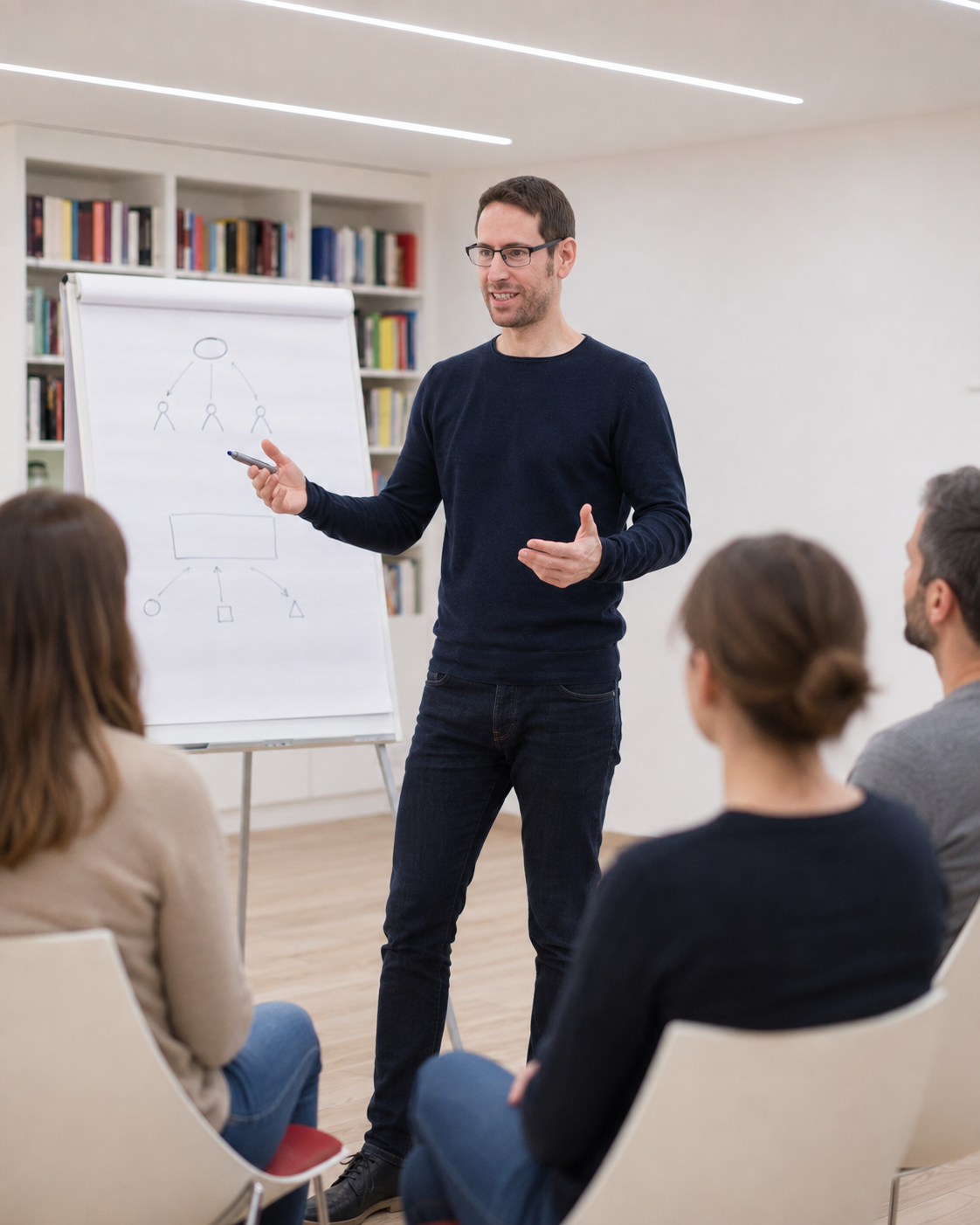 Symbolische Darstellung von Beziehung, Verbindung und Raum